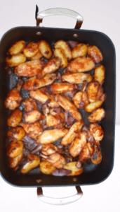 cooked chicken tray bake