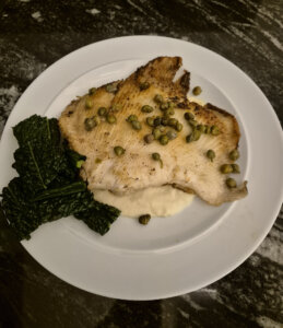 skate wing with brown butter and capers