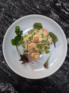 Prawn and pea Risotto