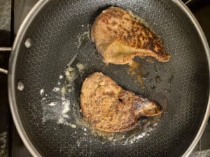 Cook liver for 30 seconds