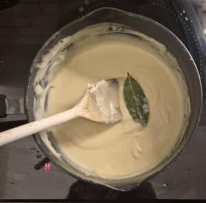 White sauce in a pan