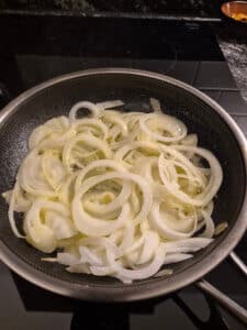 Onions softening down in butter
