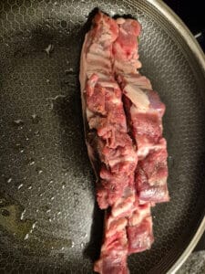 rendering fat on the chops