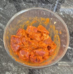 Marinated lamb in harissa