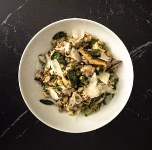 Creamy Sausage Pasta — with Leek, Mushroom and White Wine Sauce