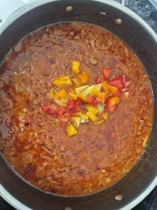 Fresh tomatoes added