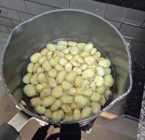Boil the shelled broad beans