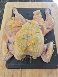 Chicken stuffed with butter