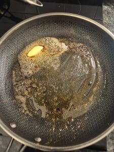 Brown butter with lemon juice