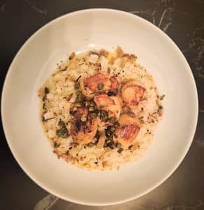 Pan Seared Scallops with Lemon Risotto