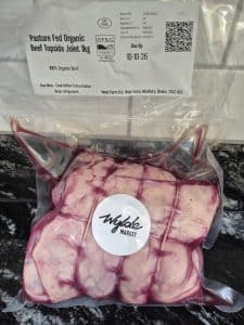 Topside of beef in pack