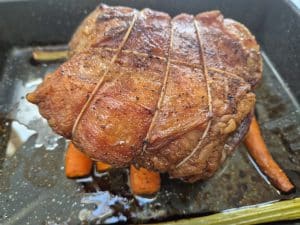 Beef on a trivet of carrots